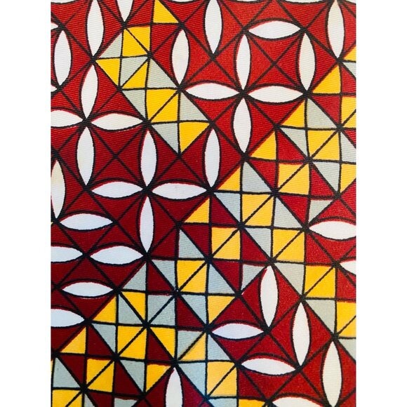 Vintage Macrae 1960s / 1970s Necktie, Geometric Design, Costume Design, 4" Wide - Picture 9 of 10